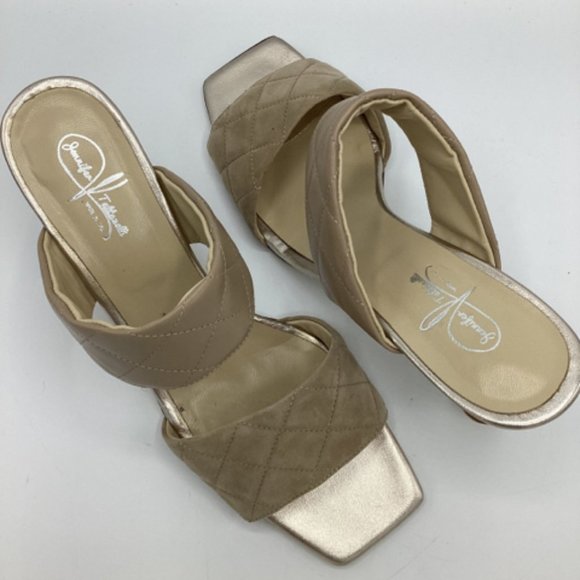 COPY - Jennifer Tattanelli Sz 41 Quilted Leather Sandals Shoe - Picture 2 of 7